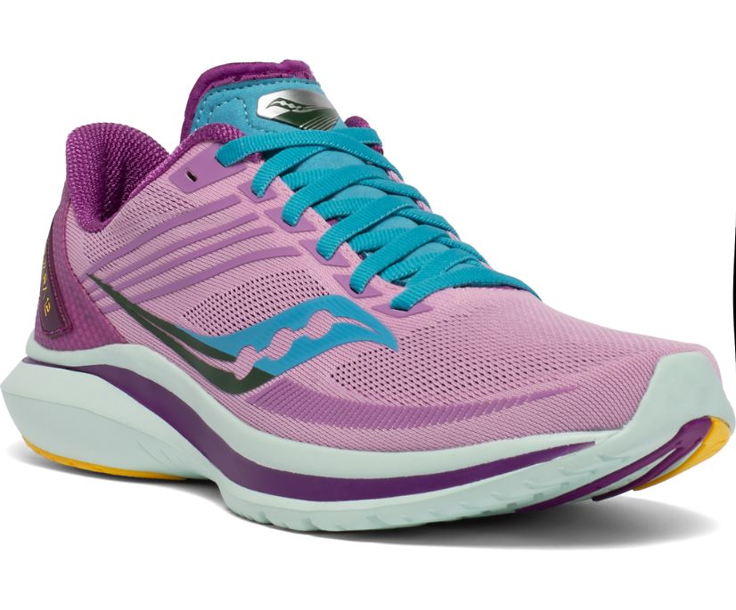 Women's Saucony Kinvara 12 Running Shoes Pink / Blue | Singapore 171GSOL